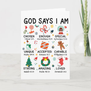 Gott sagt, ich bin Niedlich Weihnachten Weihnachte Karte