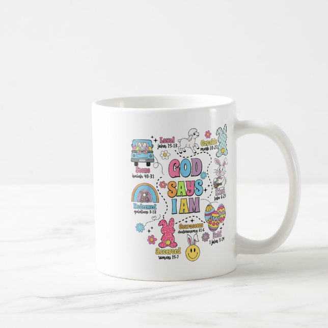 Gott sagt, ich bin Ostern  Kaffeetasse (Rechts)