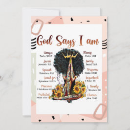 Gott sagt, ich bin schwarz Christlich Melanin Sist Einladung