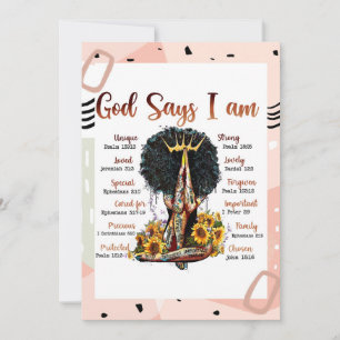 Gott sagt, ich bin schwarz Christlich Melanin Sist Einladung