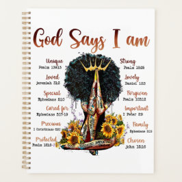 Gott sagt, ich bin schwarz Christlich Melanin Sist Planer