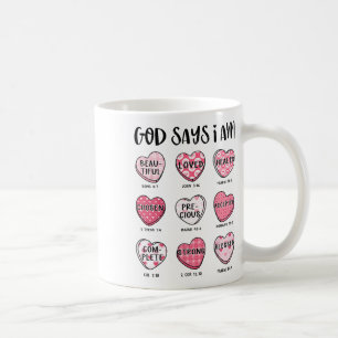 Gott sagt, ich bin Valentine Candy Christlich Reli Kaffeetasse