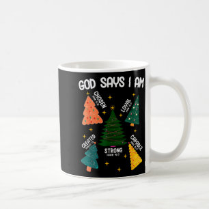 Gott sagt, ich bin Weihnachtsbaumliebhaber Männer Kaffeetasse