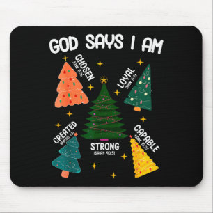 Gott sagt, ich bin Weihnachtsbaumliebhaber Männer  Mousepad