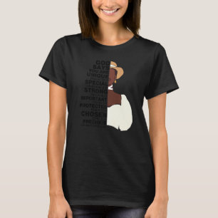 Gott sagt Melanin Girl International Women Day Gir T-Shirt