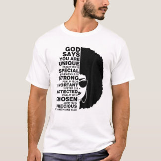 Gott sagt Melanin Girl International Women Day Gir T-Shirt