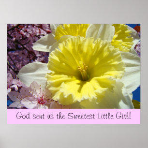Gott schickte uns das süßeste kleine Mädchen! Baby Poster