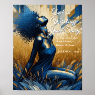 Gott schreibt deine Geschichte Wandkunst Jeremia Poster