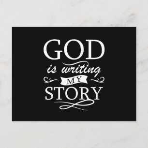 Gott schreibt meine Geschichte Christlicher Glaube Postkarte