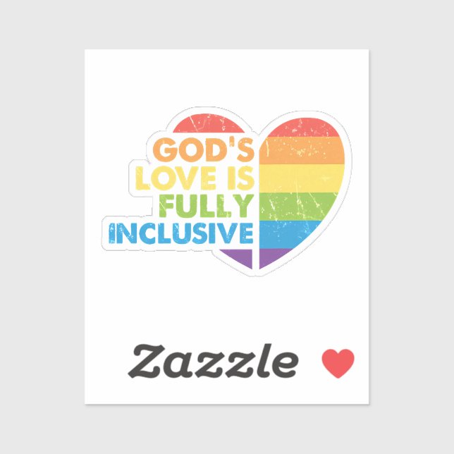Gott Schwul Christlich Lgbt Aufkleber (Blatt)