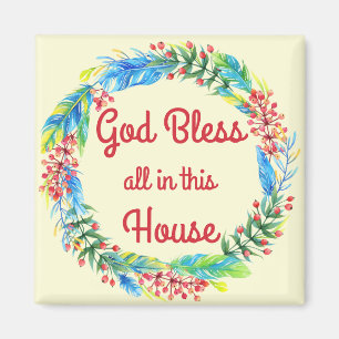 Gott segne alles in diesem Haus Magnet
