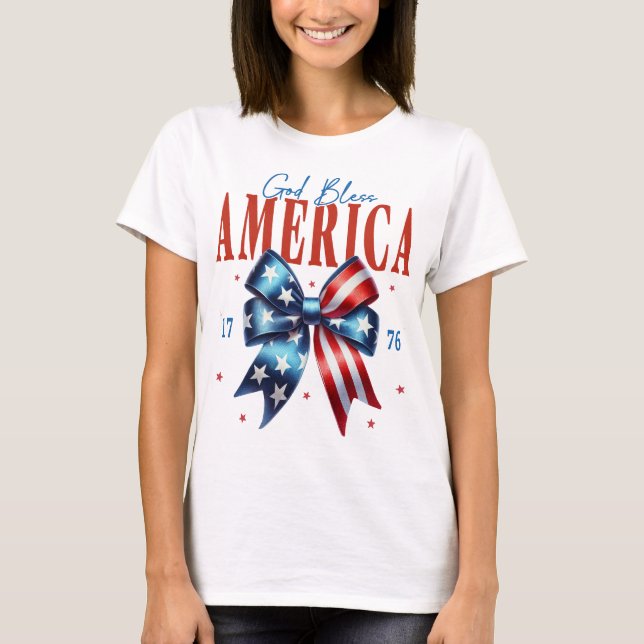 Gott segne Amerika 1776 T-Shirt (Vorderseite)