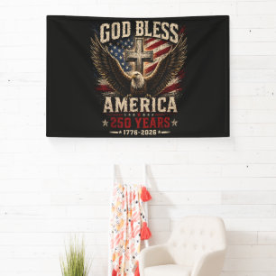 Gott segne Amerika 250 Jahre 1776-2026 Banner