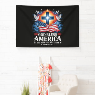 Gott segne Amerika 250 Jahre 1776-2026 Banner