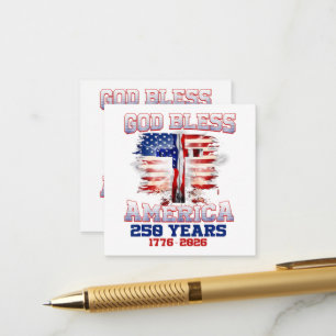 Gott segne Amerika 250 Jahre 1776 2026 Begleitkarte