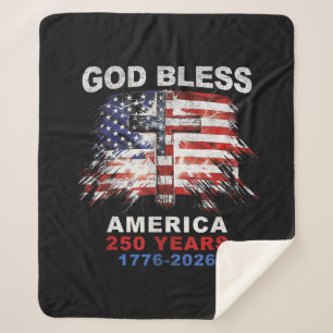 Gott segne Amerika 250 Jahre 1776-2026 Christliche Sherpadecke