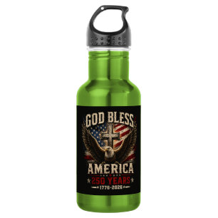 Gott segne Amerika 250 Jahre 1776-2026 Edelstahlflasche