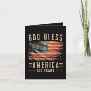 Gott segne Amerika 250 Jahre 1776-2026 Feiertagskarte