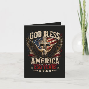 Gott segne Amerika 250 Jahre 1776-2026 Feiertagskarte