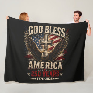 Gott segne Amerika 250 Jahre 1776-2026 Fleecedecke