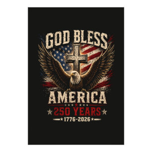 Gott segne Amerika 250 Jahre 1776-2026 Fotodruck