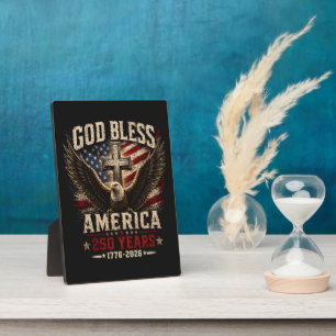 Gott segne Amerika 250 Jahre 1776-2026 Fotoplatte