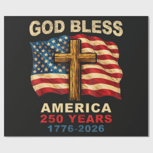 Gott segne Amerika 250 Jahre 1776-2026 Geschenkpapier