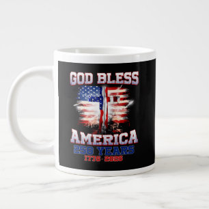 Gott segne Amerika 250 Jahre 1776 2026 Jumbo-Tasse