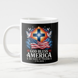 Gott segne Amerika 250 Jahre 1776-2026 Jumbo-Tasse