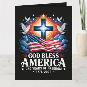 Gott segne Amerika 250 Jahre 1776-2026 Karte