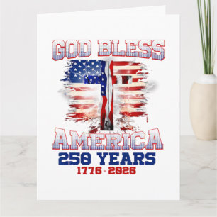Gott segne Amerika 250 Jahre 1776 2026 Karte