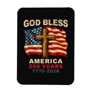 Gott segne Amerika 250 Jahre 1776-2026 Magnet