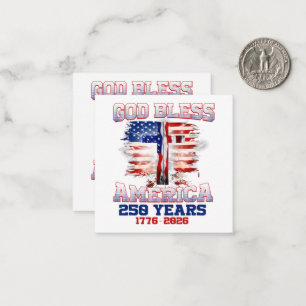 Gott segne Amerika 250 Jahre 1776 2026 Mitteilungskarte