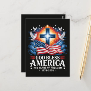 Gott segne Amerika 250 Jahre 1776-2026 Postkarte