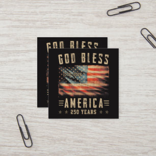 Gott segne Amerika 250 Jahre 1776-2026 Quadratische Visitenkarte