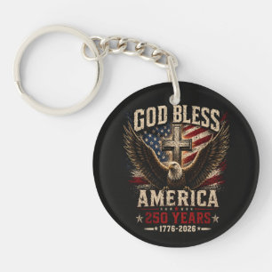 Gott segne Amerika 250 Jahre 1776-2026 Schlüsselanhänger