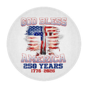 Gott segne Amerika 250 Jahre 1776 2026 Schneidebrett