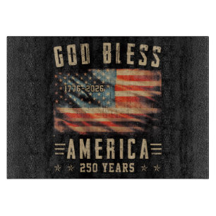 Gott segne Amerika 250 Jahre 1776-2026 Schneidebrett