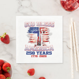 Gott segne Amerika 250 Jahre 1776 2026 Serviette