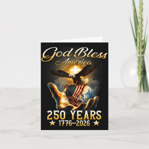 Gott segne Amerika 250 Jahre christlich patriotisc Karte