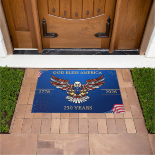 Gott segne Amerika 250 Jahre patriotischer Adler  Fußmatte