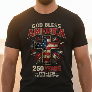 Gott segne Amerika 250 Jahre T-Shirt
