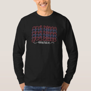 Gott segne Amerika 4. Juli Amerika-Flagge Patriot T-Shirt