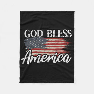Gott segne Amerika 4. Juli Patriotisches USA Fleecedecke