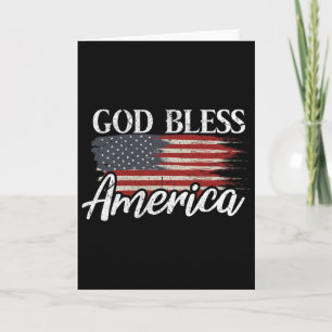 Gott segne Amerika 4. Juli Patriotisches USA Karte