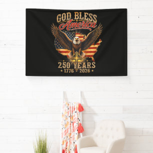 Gott segne Amerika Adler 250 Jahre 1776 2026 Banner