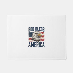 Gott segne Amerika Adler Patriotisches Vektordesig Fußmatte