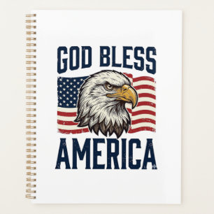 Gott segne Amerika Adler Patriotisches Vektordesig Planer