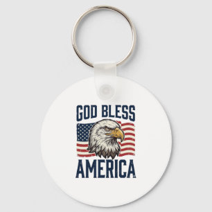 Gott segne Amerika Adler Patriotisches Vektordesig Schlüsselanhänger