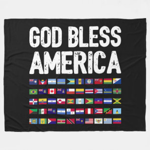 Gott segne Amerika, alle Länder, Latino-Stolz I Fleecedecke